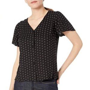 Goodthreads Fluid Twill Covered-Button Blouse